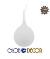 GLOBOSTAR® SPHERE 01143 Μοντέρνο Κρεμαστό Φωτιστικό Οροφής με Ντουί 1 x E27 AC 220-240V IP20 - Λευκό - Μ25 x Π25 x Υ46.5cm